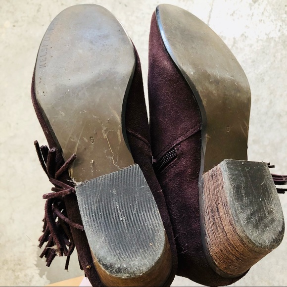 Kelsi Dagger Trilogy Suede Fringe Ankle Boots - Picture 3 of 4